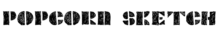 POPCORN SKETCH Font Image