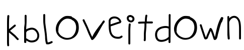 KBLOVEITDOWN Font Image