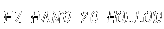 FZ HAND 20 HOLLOW Font Image