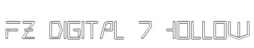 FZ DIGITAL 7 HOLLOW Font Image