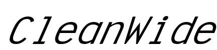CleanWide Font Image