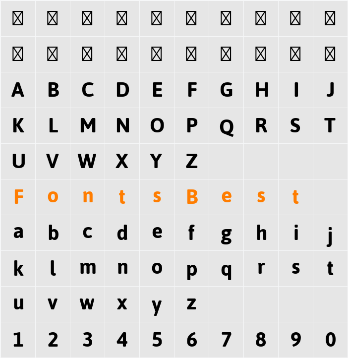 Jaldi Character Map
