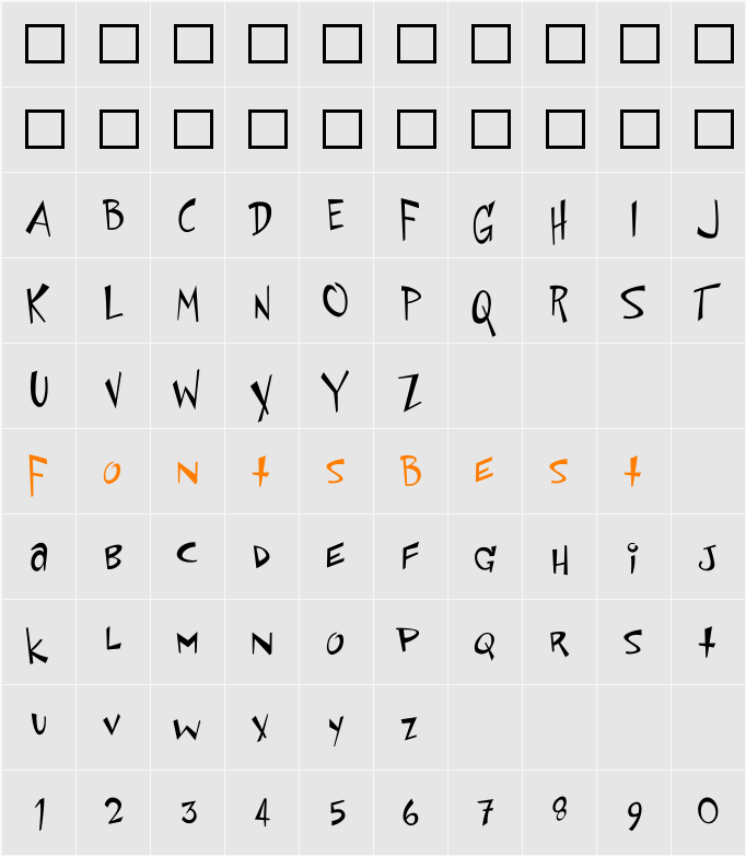 Space Toaster Character Map