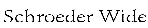 Schroeder Wide Font Image