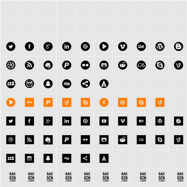 socialtype Character Map