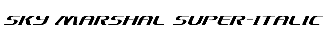Sky Marshal Super-Italic Font Image