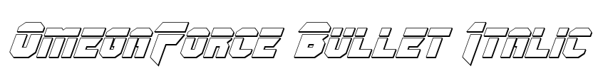 OmegaForce Bullet Italic Font Image
