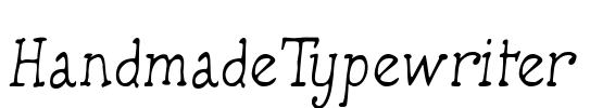 HandmadeTypewriter Font Image