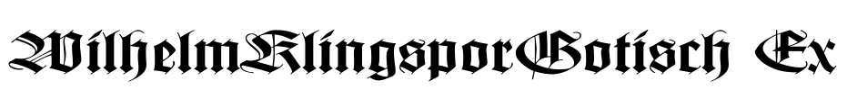 WilhelmKlingsporGotisch Ex Font Image