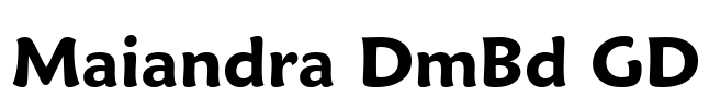 Maiandra DmBd GD Font Image