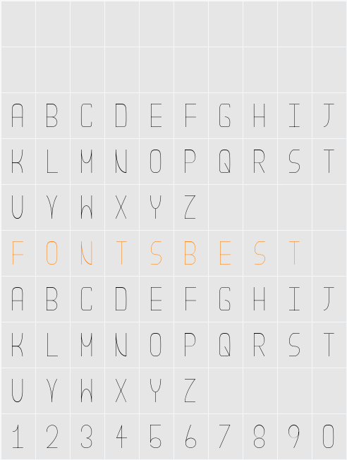 Nouveau Fontdue Character Map
