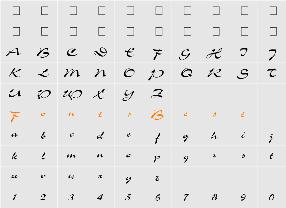 Soundry Character Map