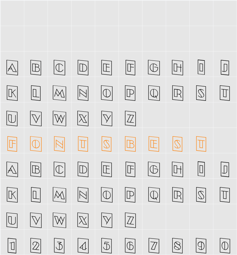 a_BentoCmOtlDn Character Map
