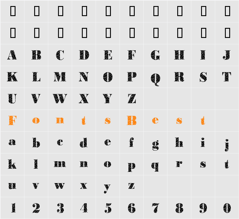 BodoniTeensy2 Character Map