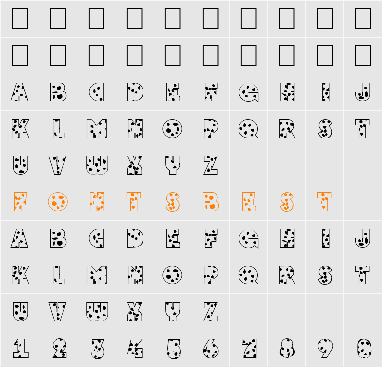 a_GrotoSpt Character Map