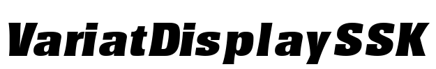 VariatDisplaySSK Font Image
