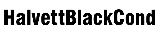 HalvettBlackCond Font Image