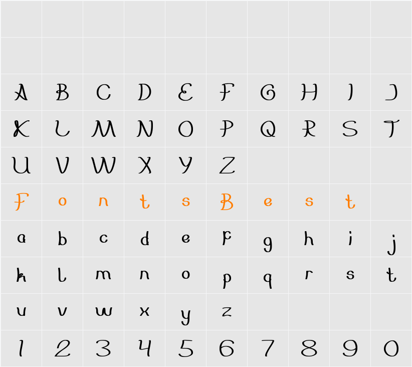 Everybody Character Map