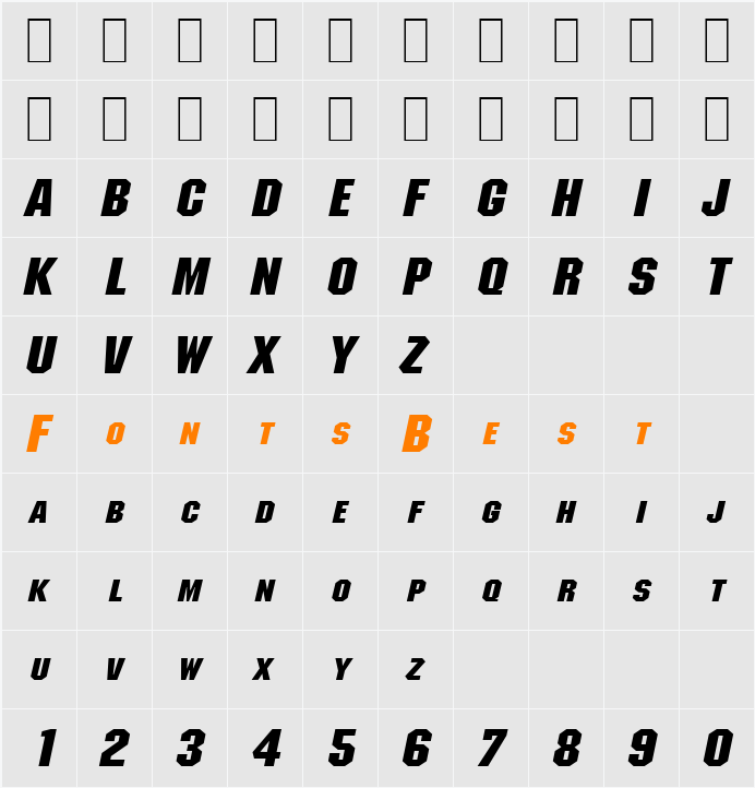 Block-Extended Character Map
