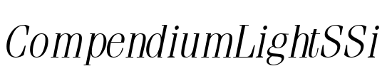 CompendiumLightSSi Font Image