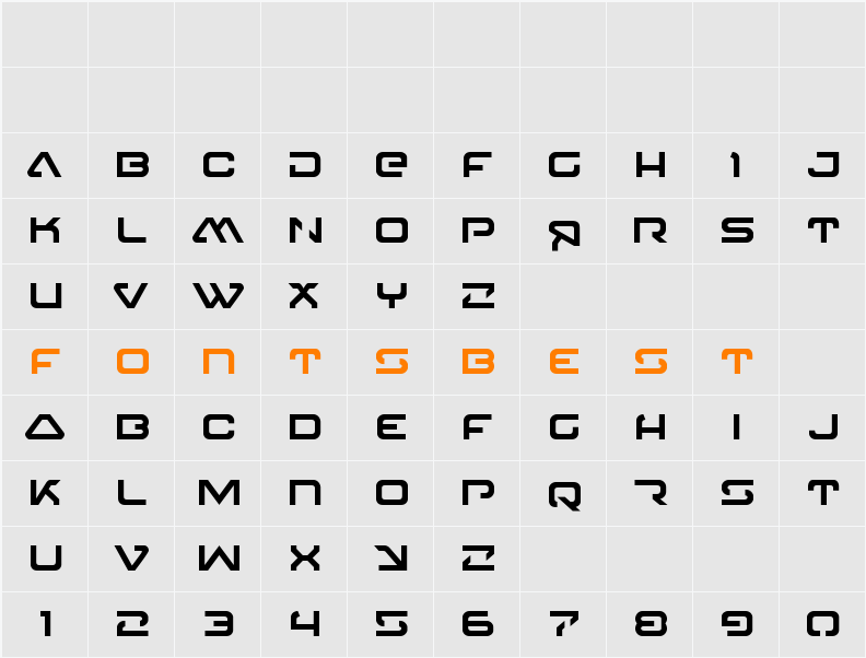 4114 Blaster Character Map