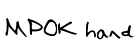 MPOK hand Font Image