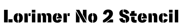 Lorimer No 2 Stencil