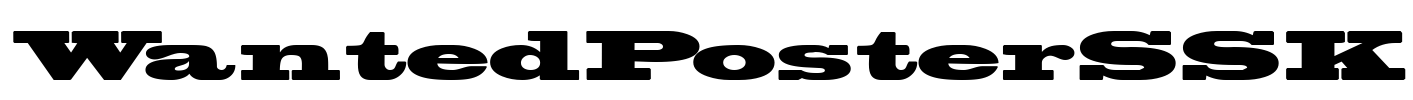 WantedPosterSSK Font Image