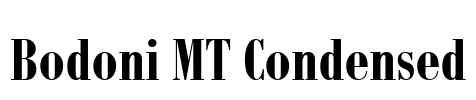 Bodoni MT Condensed Font Image