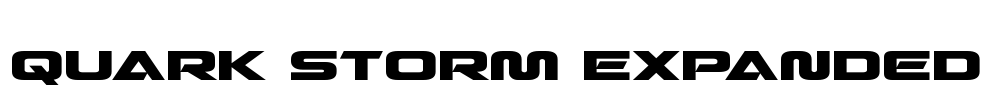 Quark Storm Expanded Font Image