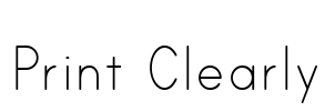 Print Clearly Font Image