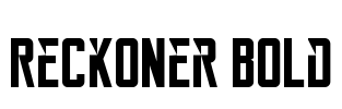 Reckoner Bold Font Image