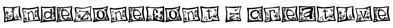 indezonefont - creative Font Image
