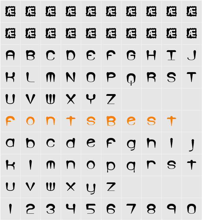 Larkspur BRK Character Map