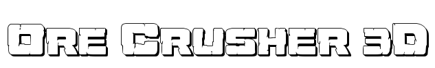 Ore Crusher 3D Font Image