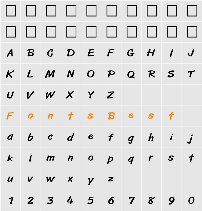 PSL-Isara Character Map