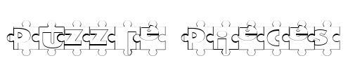 Puzzle Pieces Font Image