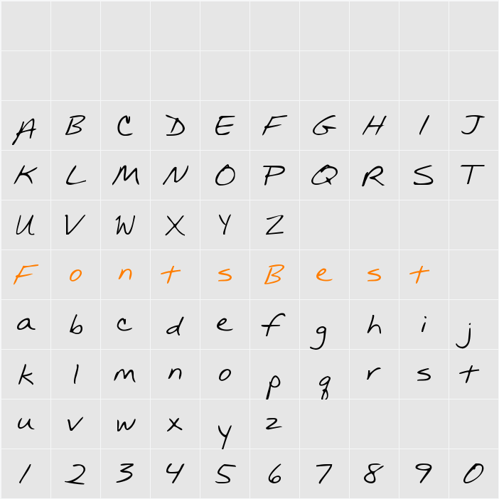 KG Mullally Character Map