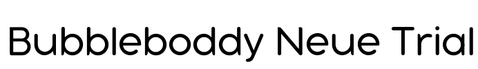 Bubbleboddy Neue Trial Font Image