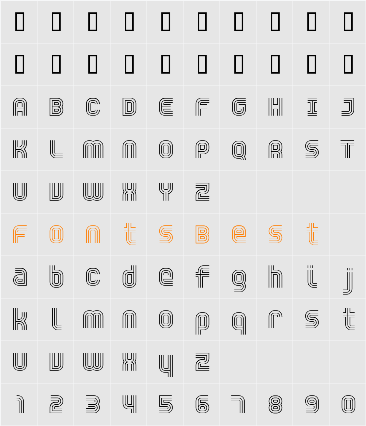 Trisect Character Map