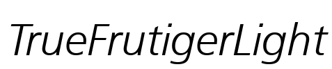 TrueFrutigerLight Font Image