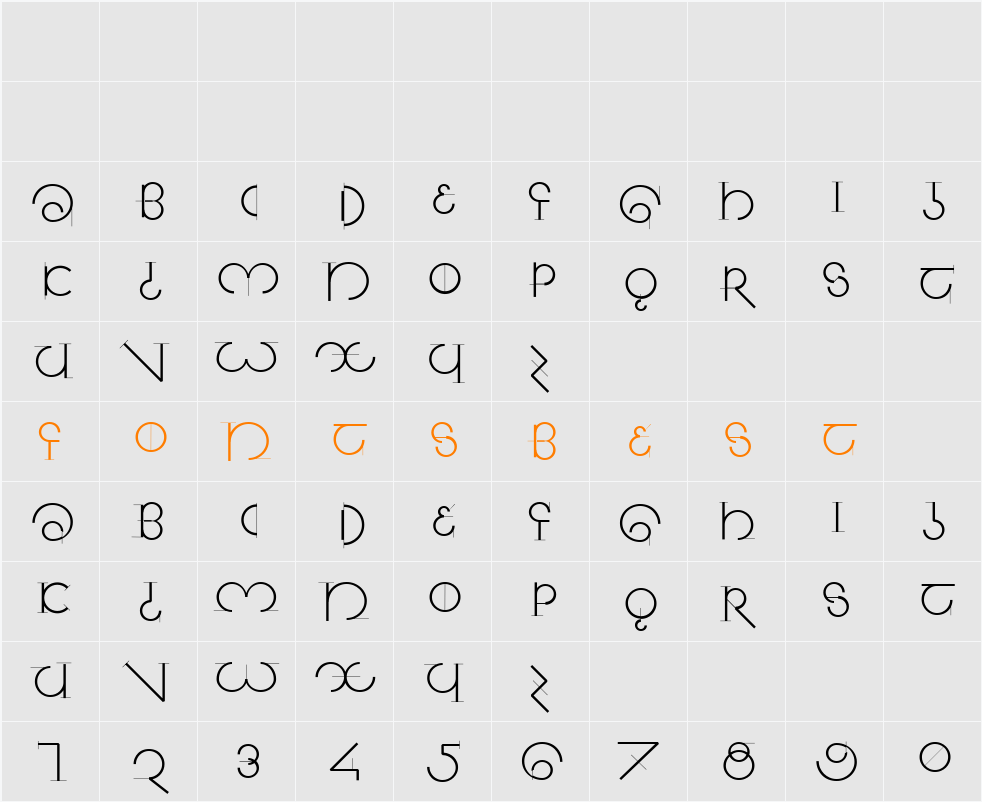 SegmentaSans Character Map
