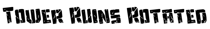 Tower Ruins Rotated Font Image