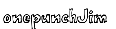 onepunchJim  Font Image