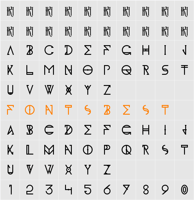 KH Idonx Character Map