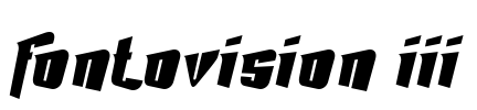 Fontovision III Font Image