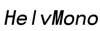 HelvMono Font Image