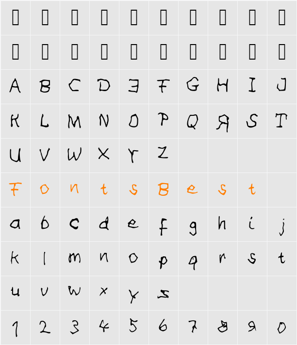 SomeIlliteratewrotethis Character Map