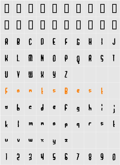 Worthless Bum Character Map
