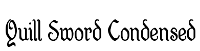 Quill Sword Condensed Font Image